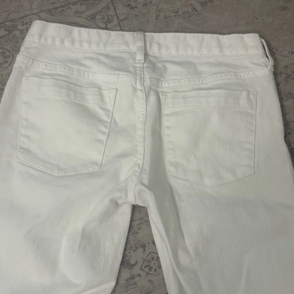 J.Crew White Denim Stretch Jean Straight Leg SZ 28 (6) S
